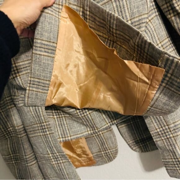 Pendleton Vintage Plaid Wool Blazer and Vest Size Medium - Picture 9 of 11